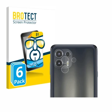 Vorderseite einer Produktverpackung mit dem Markenlogo BROTECT. Daneben ist das Gerät Motorola Edge 20 Lite (NUR Kameraschutz)