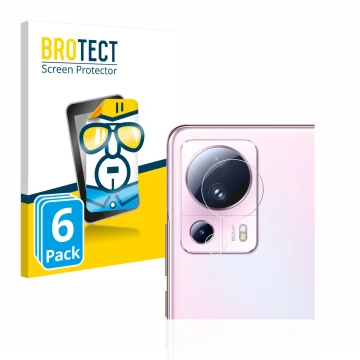 Vorderseite einer Produktverpackung mit dem Markenlogo BROTECT. Daneben ist das Gerät Xiaomi 13 Lite (NUR Kameraschutz) mit de