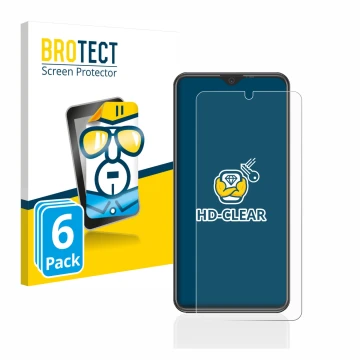 Vorderseite einer Produktverpackung mit dem Markenlogo BROTECT. Daneben ist das Gerät Beafon M6s premium mit dem zugehörigen D