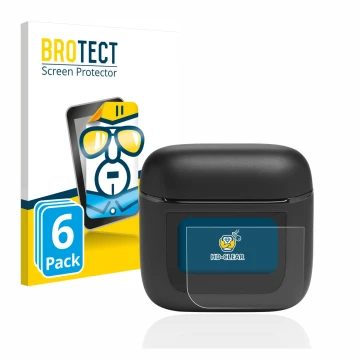 Vorderseite einer Produktverpackung mit dem Markenlogo BROTECT. Daneben ist das Gerät JBL Tour Pro 2 mit dem zugehörigen Displ