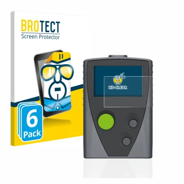Vorderseite einer Produktverpackung mit dem Markenlogo BROTECT. Daneben ist das Gerät Swissphone Boss 915 mit dem zugehörigen 