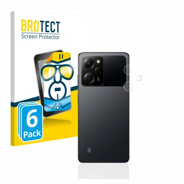 Vorderseite einer Produktverpackung mit dem Markenlogo BROTECT. Daneben ist das Gerät Xiaomi Poco X5 Pro (NUR Kameraschutz) mi