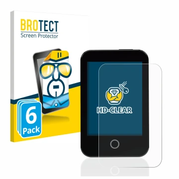 Vorderseite einer Produktverpackung mit dem Markenlogo BROTECT. Daneben ist das Gerät Medtrum Touchcare nano CGM mit dem zugeh