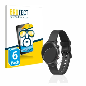 Vorderseite einer Produktverpackung mit dem Markenlogo BROTECT. Daneben ist das Gerät Doro Watch mit dem zugehörigen Displaysc