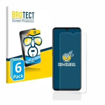 Vorderseite einer Produktverpackung mit dem Markenlogo BROTECT. Daneben ist das Gerät Oppo A77 5G mit dem zugehörigen Displays