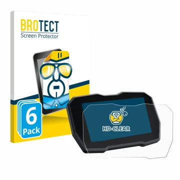 Vorderseite einer Produktverpackung mit dem Markenlogo BROTECT. Daneben ist das Gerät Ducati Multistrada V4 2021+ mit dem zuge