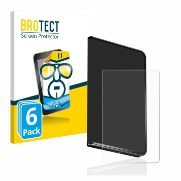 Vorderseite einer Produktverpackung mit dem Markenlogo BROTECT. Daneben ist das Gerät Ledger Stax crypto wallet mit dem zugehö