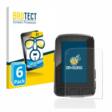 Vorderseite einer Produktverpackung mit dem Markenlogo BROTECT. Daneben ist das Gerät Wahoo Elemnt Roam 2 mit dem zugehörigen 