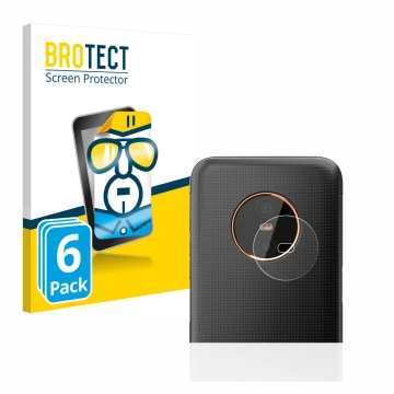 Vorderseite einer Produktverpackung mit dem Markenlogo BROTECT. Daneben ist das Gerät Gigaset GX6 (NUR Kameraschutz) mit dem z