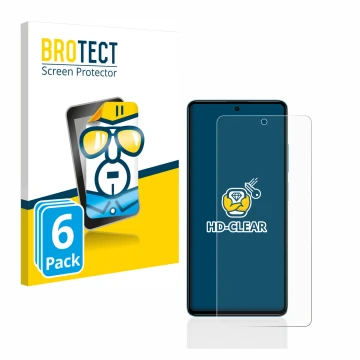 Vorderseite einer Produktverpackung mit dem Markenlogo BROTECT. Daneben ist das Gerät Xiaomi Poco F5 mit dem zugehörigen Displ