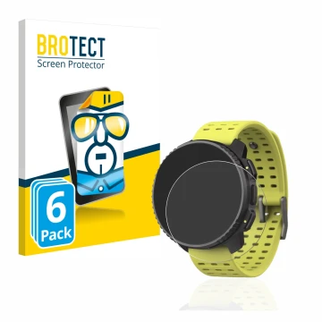 Vorderseite einer Produktverpackung mit dem Markenlogo BROTECT. Daneben ist das Gerät Suunto Vertical mit dem zugehörigen Disp