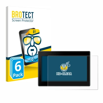 Vorderseite einer Produktverpackung mit dem Markenlogo BROTECT. Daneben ist das Gerät Garmin Drive 53 5