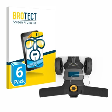 Vorderseite einer Produktverpackung mit dem Markenlogo BROTECT. Daneben ist das Gerät PowaKaddy FX3 mit dem zugehörigen Displa