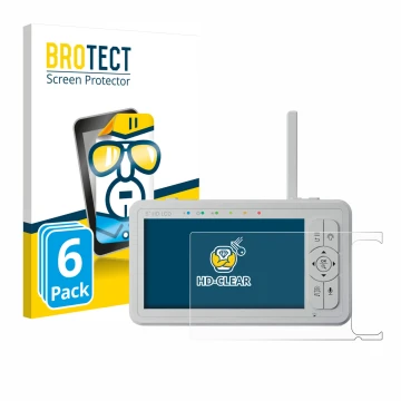 Vorderseite einer Produktverpackung mit dem Markenlogo BROTECT. Daneben ist das Gerät Babysense HD S2 5
