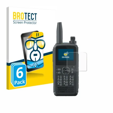 Vorderseite einer Produktverpackung mit dem Markenlogo BROTECT. Daneben ist das Gerät Kenwood TH-D75E D-Star mit dem zugehörig