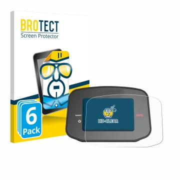 Vorderseite einer Produktverpackung mit dem Markenlogo BROTECT. Daneben ist das Gerät PowaKaddy CT8 GPS mit dem zugehörigen Di