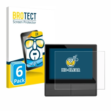 Vorderseite einer Produktverpackung mit dem Markenlogo BROTECT. Daneben ist das Gerät SONOFF NSPanel Smart Scene Wall Switch E