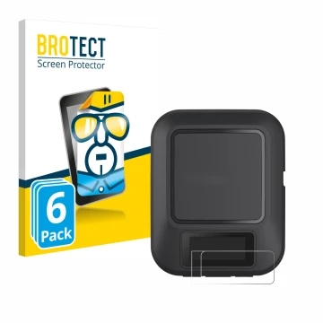 Vorderseite einer Produktverpackung mit dem Markenlogo BROTECT. Daneben ist das Gerät Garmin inReach Messenger mit dem zugehör