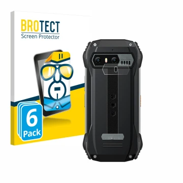 Vorderseite einer Produktverpackung mit dem Markenlogo BROTECT. Daneben ist das Gerät Blackview N6000 (NUR Kameraschutz) mit d