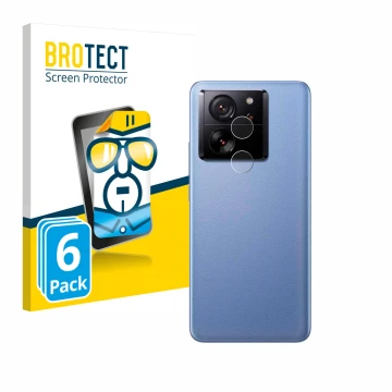 Vorderseite einer Produktverpackung mit dem Markenlogo BROTECT. Daneben ist das Gerät Xiaomi 13T (NUR Kameraschutz) mit dem zu