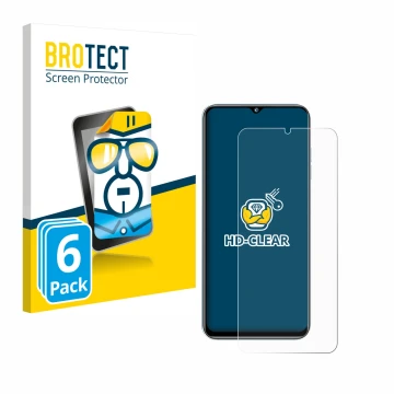 Vorderseite einer Produktverpackung mit dem Markenlogo BROTECT. Daneben ist das Gerät Oukitel C36 (2023) mit dem zugehörigen D