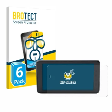 Vorderseite einer Produktverpackung mit dem Markenlogo BROTECT. Daneben ist das Gerät BMW ConnectedRide Navigator mit dem zuge