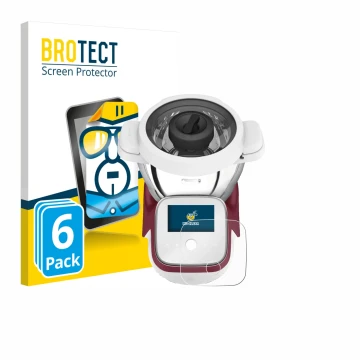 Vorderseite einer Produktverpackung mit dem Markenlogo BROTECT. Daneben ist das Gerät Moulinex i-Companion Touch XL mit dem zu