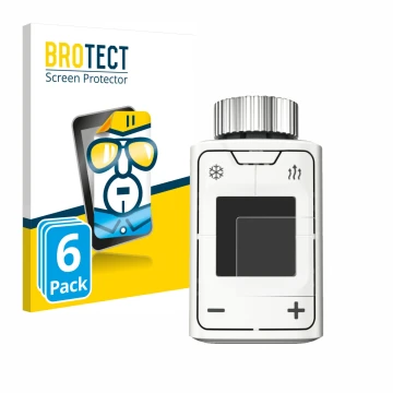 Vorderseite einer Produktverpackung mit dem Markenlogo BROTECT. Daneben ist das Gerät AVM FRITZ!DECT 302 mit dem zugehörigen D