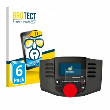 Vorderseite einer Produktverpackung mit dem Markenlogo BROTECT. Daneben ist das Gerät Märklin Mobile Station WLAN 60667 mit de