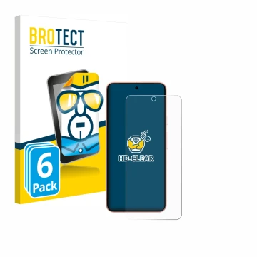 Vorderseite einer Produktverpackung mit dem Markenlogo BROTECT. Daneben ist das Gerät Google Pixel 8 (case-friendly) mit dem z