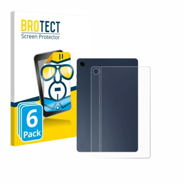 Vorderseite einer Produktverpackung mit dem Markenlogo BROTECT. Daneben ist das Gerät Samsung Galaxy Tab A9 Plus 5G (Rückseite