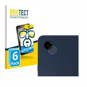 Vorderseite einer Produktverpackung mit dem Markenlogo BROTECT. Daneben ist das Gerät Samsung Galaxy Tab A9 Plus 5G (NUR Kamer