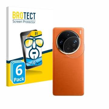 Vorderseite einer Produktverpackung mit dem Markenlogo BROTECT. Daneben ist das Gerät Vivo X100 Pro (NUR Kameraschutz) mit dem