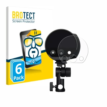 Vorderseite einer Produktverpackung mit dem Markenlogo BROTECT. Daneben ist das Gerät Profoto B10X mit dem zugehörigen Display