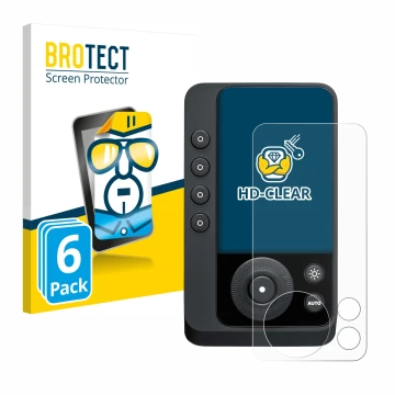Vorderseite einer Produktverpackung mit dem Markenlogo BROTECT. Daneben ist das Gerät Profoto Connect Pro mit dem zugehörigen 