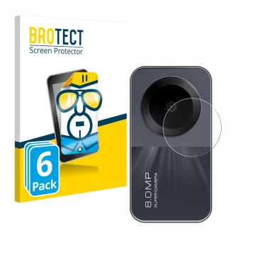 Vorderseite einer Produktverpackung mit dem Markenlogo BROTECT. Daneben ist das Gerät Xiaomi Redmi Pad SE (NUR Kamera) mit dem