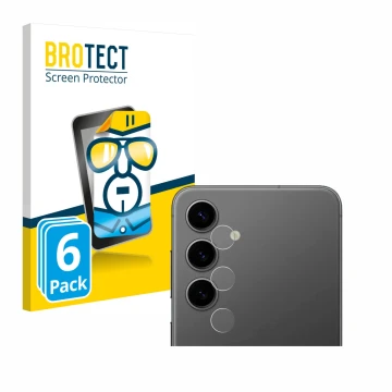 Vorderseite einer Produktverpackung mit dem Markenlogo BROTECT. Daneben ist das Gerät Samsung Galaxy S24 Plus (NUR Kameraschut