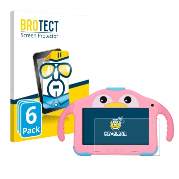 Vorderseite einer Produktverpackung mit dem Markenlogo BROTECT. Daneben ist das Gerät okulaku KIDS03-Pro03 7