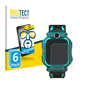 Vorderseite einer Produktverpackung mit dem Markenlogo BROTECT. Daneben ist das Gerät Retoo Smartwatch 1.44