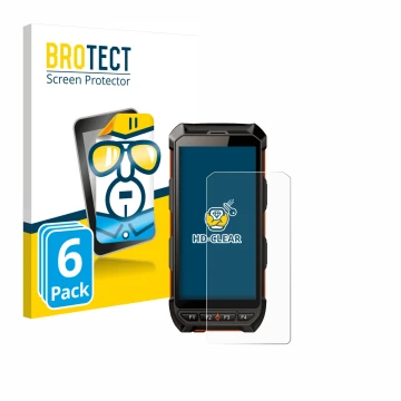 Vorderseite einer Produktverpackung mit dem Markenlogo BROTECT. Daneben ist das Gerät iDTronic C9 RED mit dem zugehörigen Disp