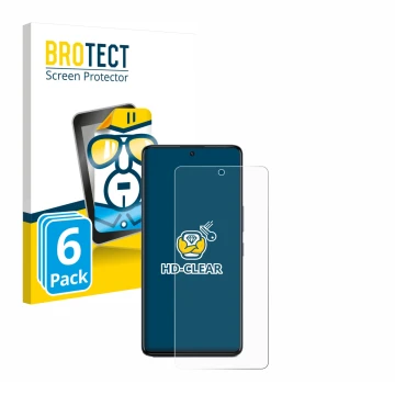 Vorderseite einer Produktverpackung mit dem Markenlogo BROTECT. Daneben ist das Gerät Infinix GT 20 Pro mit dem zugehörigen Di