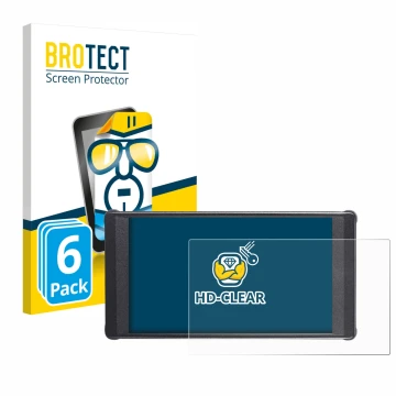 Vorderseite einer Produktverpackung mit dem Markenlogo BROTECT. Daneben ist das Gerät Portkeys PT6 mit dem zugehörigen Display