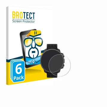 Vorderseite einer Produktverpackung mit dem Markenlogo BROTECT. Daneben ist das Gerät Suunto Vertical Solar mit dem zugehörige
