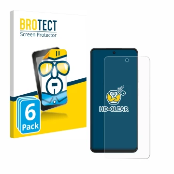 Vorderseite einer Produktverpackung mit dem Markenlogo BROTECT. Daneben ist das Gerät Oppo A60 mit dem zugehörigen Displayschu