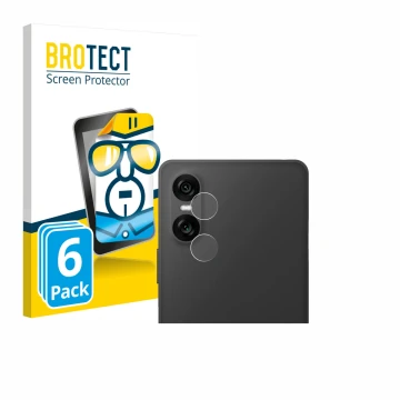 Vorderseite einer Produktverpackung mit dem Markenlogo BROTECT. Daneben ist das Gerät Sony Xperia 10 VI (NUR Kameraschutz) mit