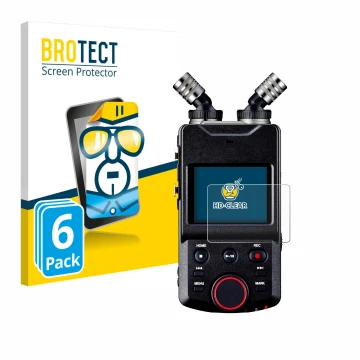Vorderseite einer Produktverpackung mit dem Markenlogo BROTECT. Daneben ist das Gerät Tascam Portacapture X6 mit dem zugehörig