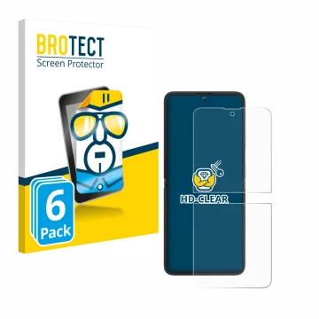 Vorderseite einer Produktverpackung mit dem Markenlogo BROTECT. Daneben ist das Gerät Blackview Hero 10 (Vorderes Display) mit