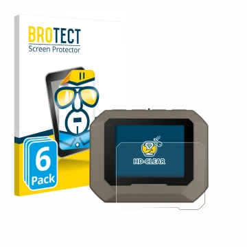 Vorderseite einer Produktverpackung mit dem Markenlogo BROTECT. Daneben ist das Gerät Garmin Xero C1 Pro mit dem zugehörigen D