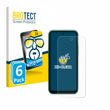 Vorderseite einer Produktverpackung mit dem Markenlogo BROTECT. Daneben ist das Gerät Nokia XR21 Limited Edition mit dem zugeh