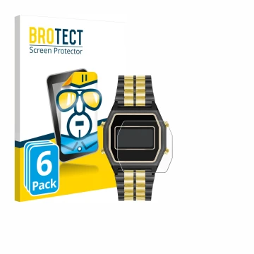 Vorderseite einer Produktverpackung mit dem Markenlogo BROTECT. Daneben ist das Gerät Armitron Rubik mit dem zugehörigen Displ